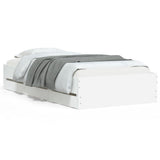 Bed Frame with Drawers without Mattress White 90x190 cm Single 3207322