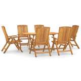 7 Piece Garden Dining Set Solid Wood Teak 3154918
