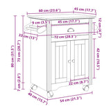 Kitchen Trolley BODO Grey 72x45x80 cm 4016877