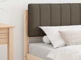 Bed Frame with Upholstered Headboard Taupe 80 x 200 cm 877802