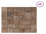 Wall Panel 11 pcs Natural 30 x 30 x 2 cm 42046460