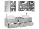 Bathroom Furniture Set 5 pcs Concrete Grey 3407050