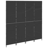 Room Divider Folding Manual Black 195 x 180 cm Poly Rattan 42003672