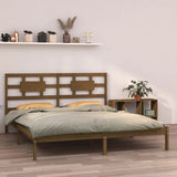 Bed Frame without Mattress Honey Brown 200x200 cm Solid Wood 3105688