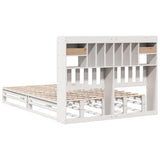 Bookcase Bed without Mattress White 140x200 cm Solid Wood Pine 3323960