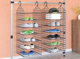 Hanging Closet Organiser with 7 Shelves 2 pcs 3102980