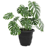 Round Flower Pot 6 pcs Black 39 x 32 cm Plastic 42020288