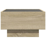 ZNTS Coffee Table with LED Sonoma Oak 50x50x30 cm Engineered Wood 847506