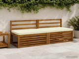 2-Piece Bench Cushions VUGHT 2 pcs 100% Polyester Cream 952015