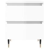 ZNTS Bedside Cabinets 2 pcs High Gloss White 40x35x50 cm Engineered Wood 826865