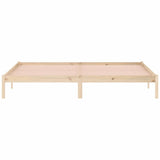 Bed Frame without Mattress 193x203 cm Solid Wood Pine King 822460