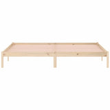 Bed Frame without Mattress 193x203 cm Solid Wood Pine King 822460