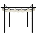 Garden Gazebo with Retractable Roof Cream 3x3 m Aluminium 4003968