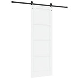 Sliding Door White 83 x 232 cm Solid Pine Wood 3333313