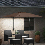 Garden Parasol Taupe 248.5 x 247.5 x 160 cm Polyester and Steel 42003254