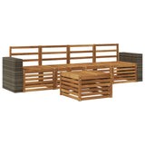 Outdoor Sofa Set 5 pcs Natural Solid Acacia Wood 3384005