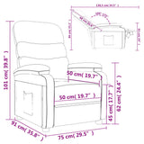 Recliner Chair Cream Faux Leather 342687