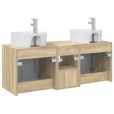 Bathroom Cabinet Set 3 pcs Sonoma Oak 49.5 x 44.5 x 65 cm 3405679