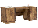 Desk with Shelf Old Wood 142.5 x 50 x 75 cm Engineered Wood 3414628
