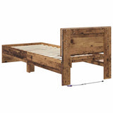 Bed Frame with Headboard Old Wood 75 x 190 cm Engineered Wood 885841