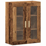 Highboard Old Wood 69.5 x 34 x 180 cm Engineered Wood and Glass 3415696