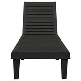 Sun Lounger Black 155x58x83 cm Polypropylene 364146