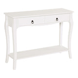 Console Table Modern Sofa Side Desk with Storage Shelves Drawers for Living Room Entryway Bedroom T3398P329582