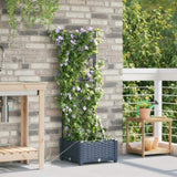 Garden Planter Grey 40 x 40 x 126 cm Plastic 42002871