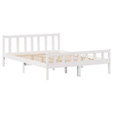 Bed Frame without Mattress White 160x200 cm Solid Wood Pine 3301584