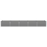 Planter Light Grey 400 x 80 x 45 cm Steel 42018146