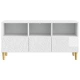 TV Cabinet 102 x 34.5 x 50 cm High Gloss White Engineered Wood 895139