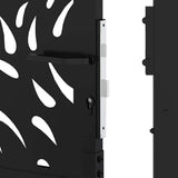 Garden Gate Black 100x150 cm Steel Flame Design 4100991