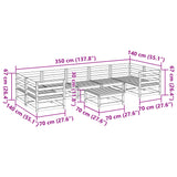 8 Piece Garden Sofa Set Solid Wood Pine 3299331