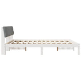 Bed frame White and light grey 180 x 200 cm Solid pine wood 3394347
