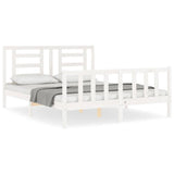 Bed Frame without Mattress White 160x200 cm Solid Wood Pine 3192892