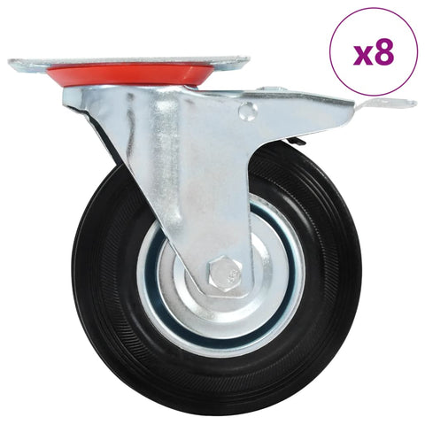 8 pcs Swivel Casters 125 mm 277976