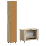 2 Piece Bathroom Cabinet Set BREDA Sonoma Oak Engineered Wood 3417560