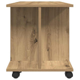 TV Cabinet with Castors Artisan Oak 80x40x45 cm Engineered Wood 855791