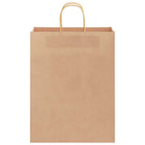 Paper Bags 250 pcs with Handles Brown 32x12x42 cm 4101592