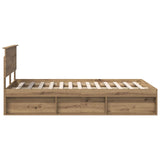 Bed Frame Artisian Oak 120 x 200 cm Engineered wood 3407912