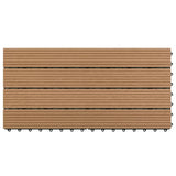 Decking Tiles 6 pcs WPC 60x30 cm 1.08 m Brown 149028