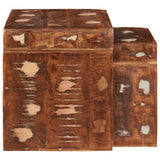 Nesting Tables 2 pcs Brown 46 x 40 x 46 cm Solid Reclaim Wood 4104560
