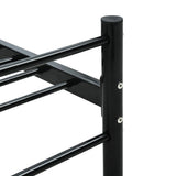Bed Frame without Mattress Black Metal 120x200 cm 284690