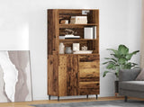 Highboard with Drawer 2 pcs Old Wood Engineered Wood 3415816