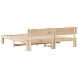 Bed Frame with Headboard Natural 180 x 200 cm Solid Pine Wood 872641