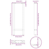Console Table Legs Natural Steel 2 pcs 38x cm Steel 4013299