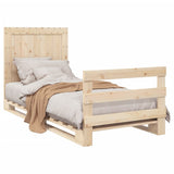 Bed Frame without Mattress with Headboard 90x200 cm Solid Wood 3281538