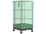 Garden Planter with Greenhouse Cover&Wheels Brown PP 3422924