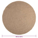 Rug ZIZUR 160 cm Jute Look Indoor and Outdoor 364837