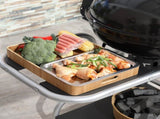 Portable Charcoal Kettle Grill Outdoor Barbecue Trolley BBQ Heat Smoker Grilling with 2 Wheels, T3398P320039